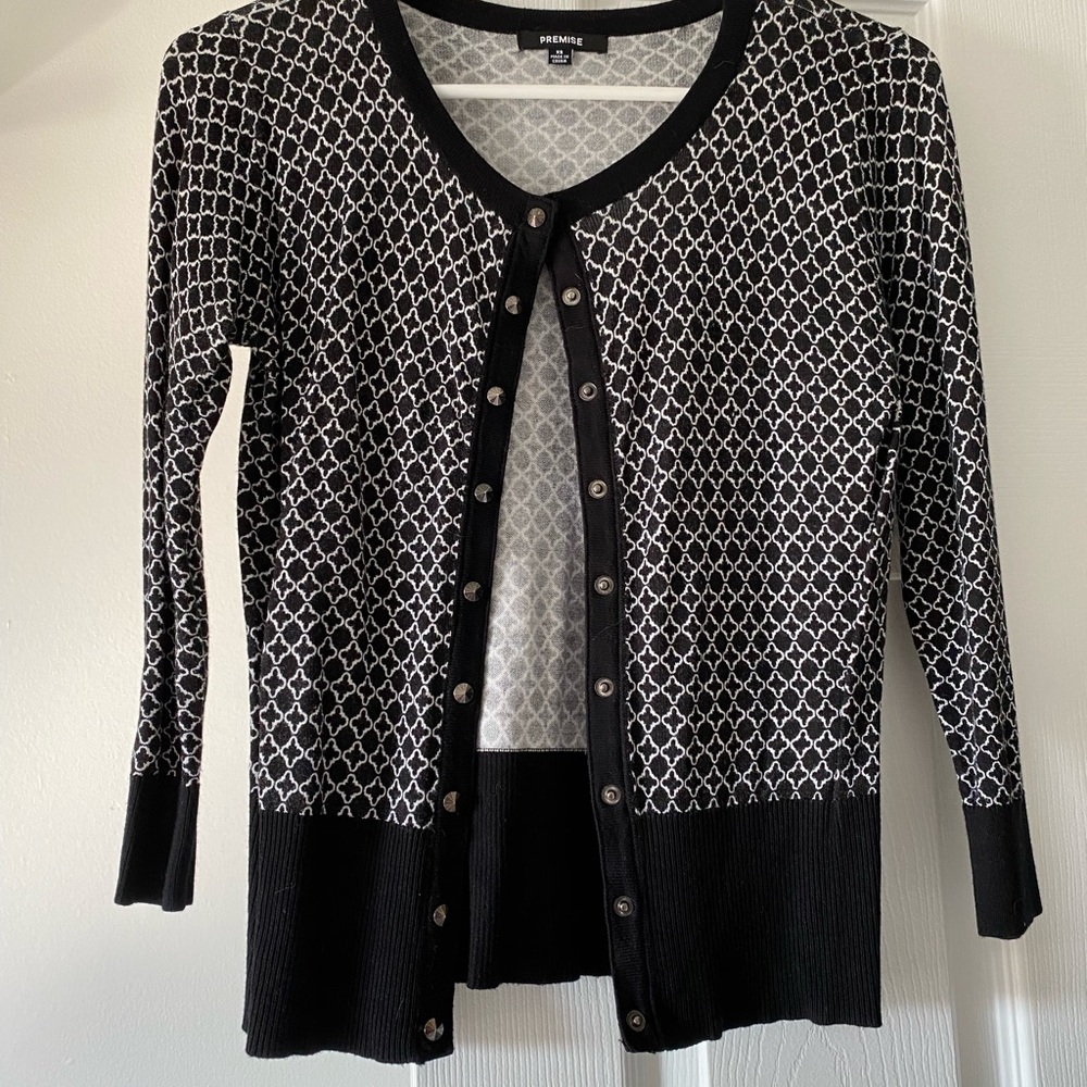 Black and white sweater